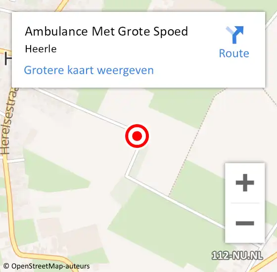 Locatie op kaart van de 112 melding: Ambulance Met Grote Spoed Naar Heerle op 7 april 2024 16:15