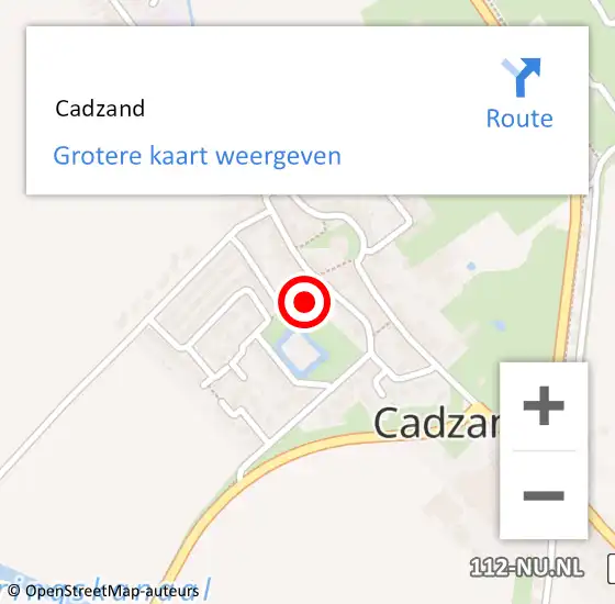 Locatie op kaart van de 112 melding:  Cadzand op 7 april 2024 17:25