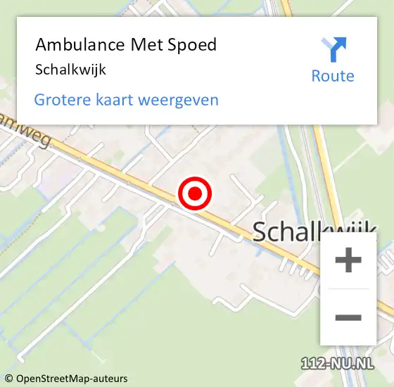 Locatie op kaart van de 112 melding: Ambulance Met Spoed Naar Schalkwijk op 7 april 2024 18:20