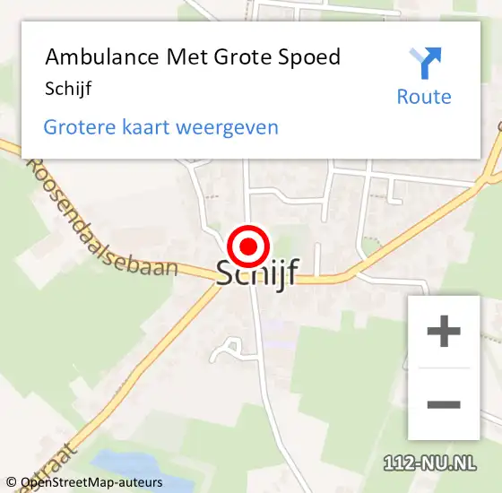 Locatie op kaart van de 112 melding: Ambulance Met Grote Spoed Naar Schijf op 7 april 2024 20:28