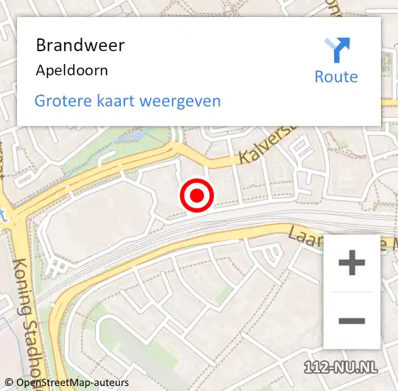 Locatie op kaart van de 112 melding: Brandweer Apeldoorn op 8 april 2024 01:11