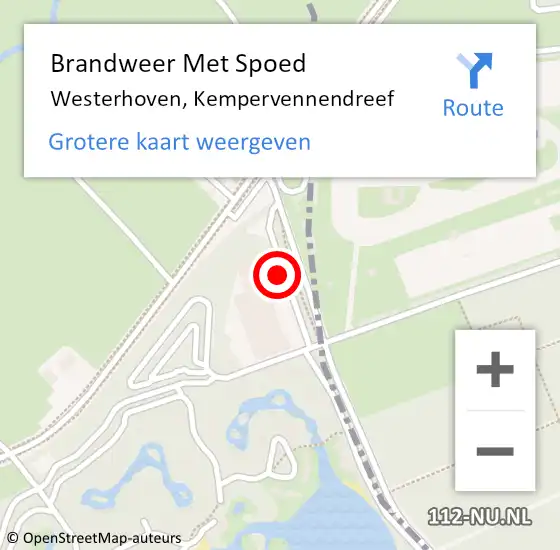 Locatie op kaart van de 112 melding: Brandweer Met Spoed Naar Westerhoven, Kempervennendreef op 8 april 2024 06:44