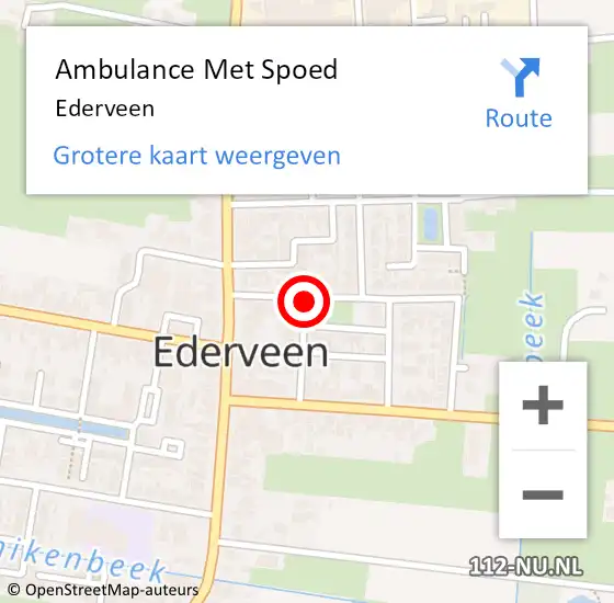 Locatie op kaart van de 112 melding: Ambulance Met Spoed Naar Ederveen op 8 april 2024 14:10