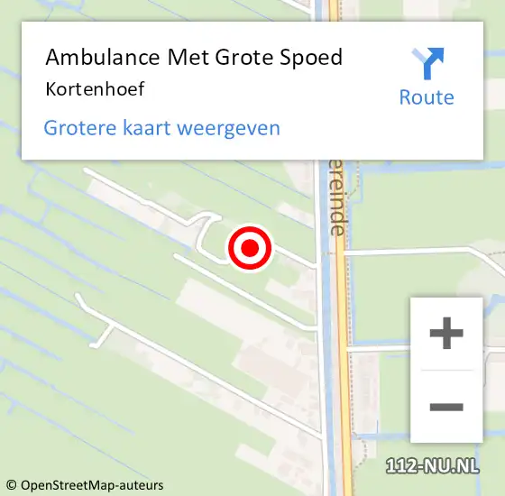 Locatie op kaart van de 112 melding: Ambulance Met Grote Spoed Naar Kortenhoef op 8 april 2024 15:02