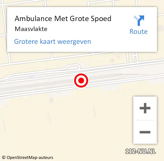 Locatie op kaart van de 112 melding: Ambulance Met Grote Spoed Naar Maasvlakte op 8 april 2024 17:53