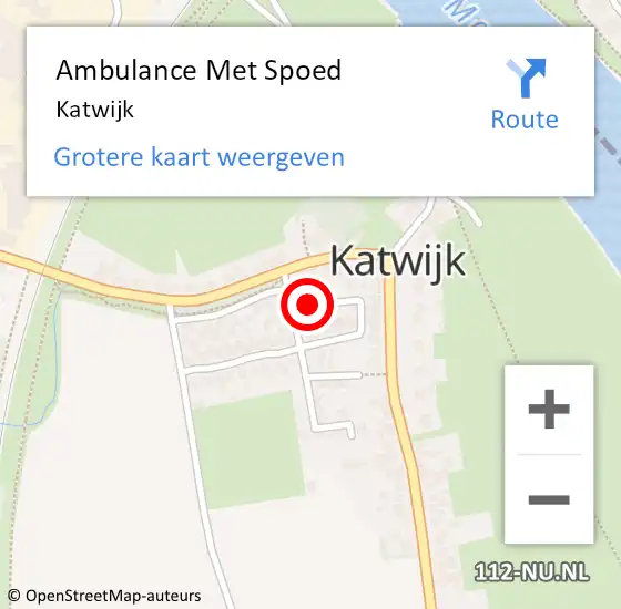 Locatie op kaart van de 112 melding: Ambulance Met Spoed Naar Katwijk op 8 april 2024 18:35