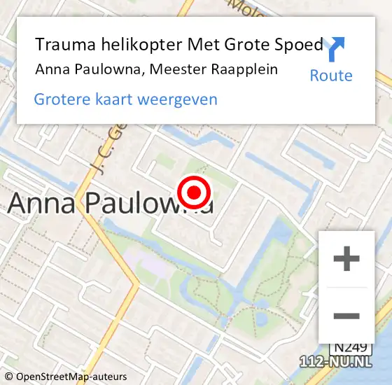 Locatie op kaart van de 112 melding: Trauma helikopter Met Grote Spoed Naar Anna Paulowna, Meester Raapplein op 9 april 2024 00:00