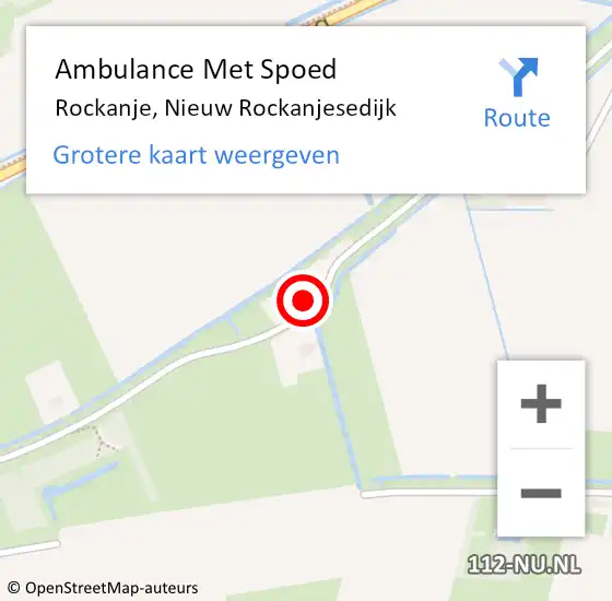 Locatie op kaart van de 112 melding: Ambulance Met Spoed Naar Rockanje, Nieuw Rockanjesedijk op 9 april 2024 01:37