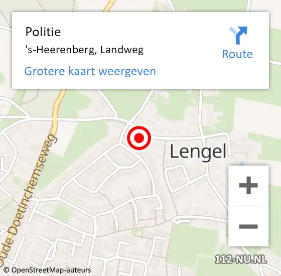Locatie op kaart van de 112 melding: Politie 's-Heerenberg, Landweg op 9 april 2024 08:20