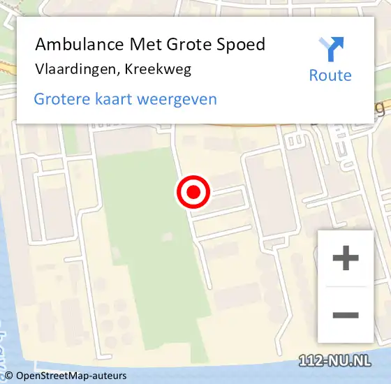 Locatie op kaart van de 112 melding: Ambulance Met Grote Spoed Naar Vlaardingen, Kreekweg op 9 april 2024 08:55