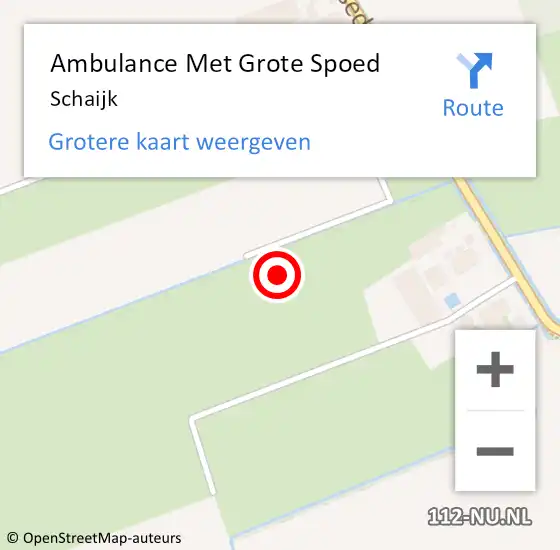 Locatie op kaart van de 112 melding: Ambulance Met Grote Spoed Naar Schaijk op 9 april 2024 09:13