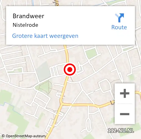 Locatie op kaart van de 112 melding: Brandweer Nistelrode op 9 april 2024 09:43
