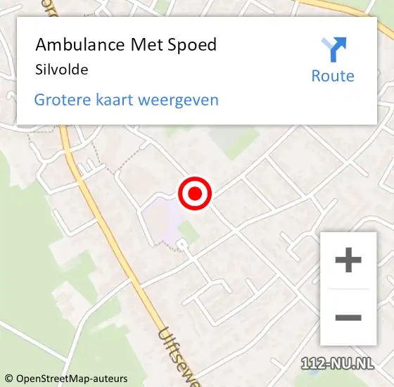 Locatie op kaart van de 112 melding: Ambulance Met Spoed Naar Silvolde op 9 april 2024 10:03