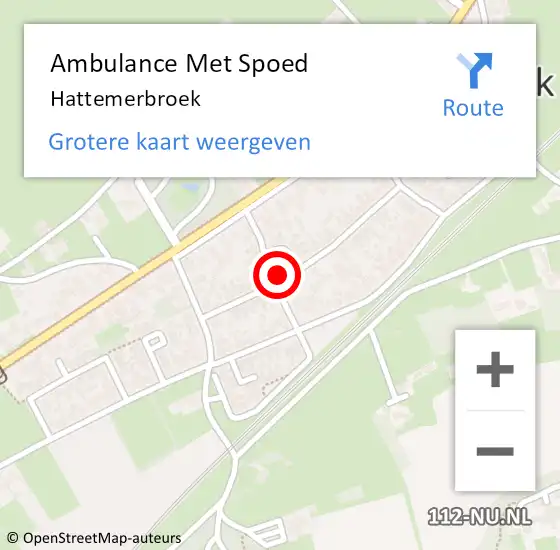 Locatie op kaart van de 112 melding: Ambulance Met Spoed Naar Hattemerbroek op 9 april 2024 10:18