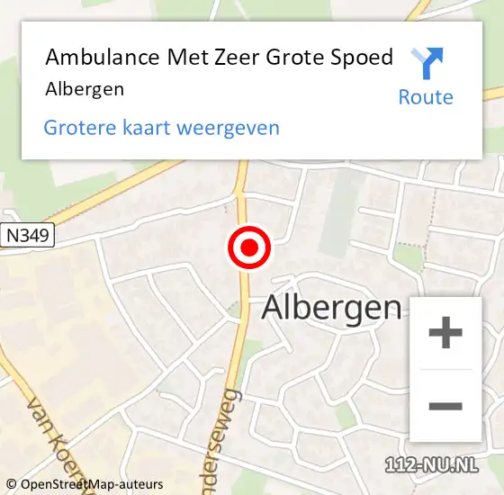 Locatie op kaart van de 112 melding: Ambulance Met Zeer Grote Spoed Naar Albergen op 9 april 2024 13:27