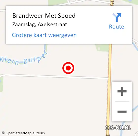 Locatie op kaart van de 112 melding: Brandweer Met Spoed Naar Zaamslag, Axelsestraat op 9 april 2024 14:27