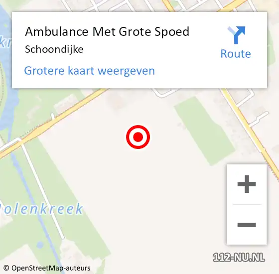 Locatie op kaart van de 112 melding: Ambulance Met Grote Spoed Naar Schoondijke op 9 april 2024 20:55