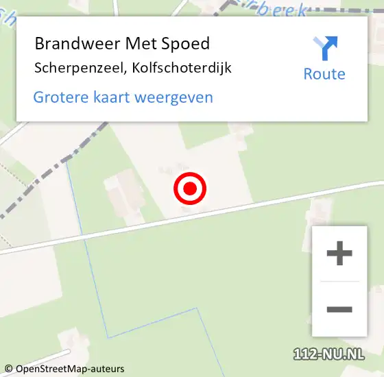 Locatie op kaart van de 112 melding: Brandweer Met Spoed Naar Scherpenzeel, Kolfschoterdijk op 10 april 2024 06:58