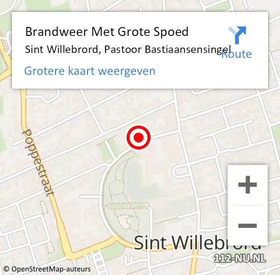 Locatie op kaart van de 112 melding: Brandweer Met Grote Spoed Naar Sint Willebrord, Pastoor Bastiaansensingel op 10 april 2024 09:59