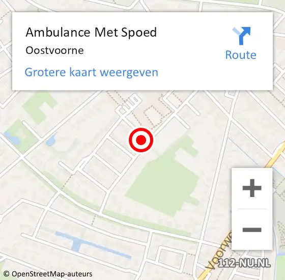 Locatie op kaart van de 112 melding: Ambulance Met Spoed Naar Oostvoorne op 10 april 2024 10:11