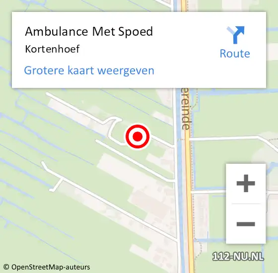 Locatie op kaart van de 112 melding: Ambulance Met Spoed Naar Kortenhoef op 10 april 2024 11:27