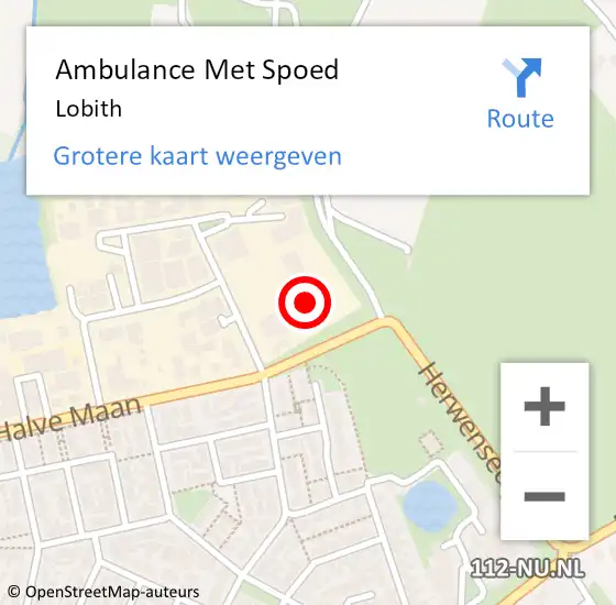 Locatie op kaart van de 112 melding: Ambulance Met Spoed Naar Lobith op 10 april 2024 12:18