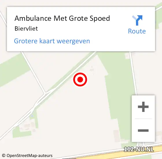 Locatie op kaart van de 112 melding: Ambulance Met Grote Spoed Naar Biervliet op 10 april 2024 13:25