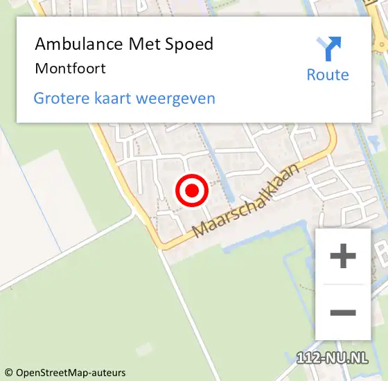 Locatie op kaart van de 112 melding: Ambulance Met Spoed Naar Montfoort op 10 april 2024 13:33