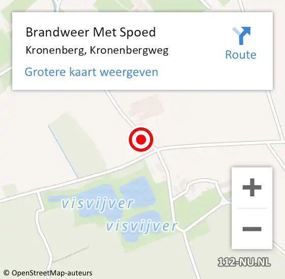 Locatie op kaart van de 112 melding: Brandweer Met Spoed Naar Kronenberg, Kronenbergweg op 10 april 2024 20:07