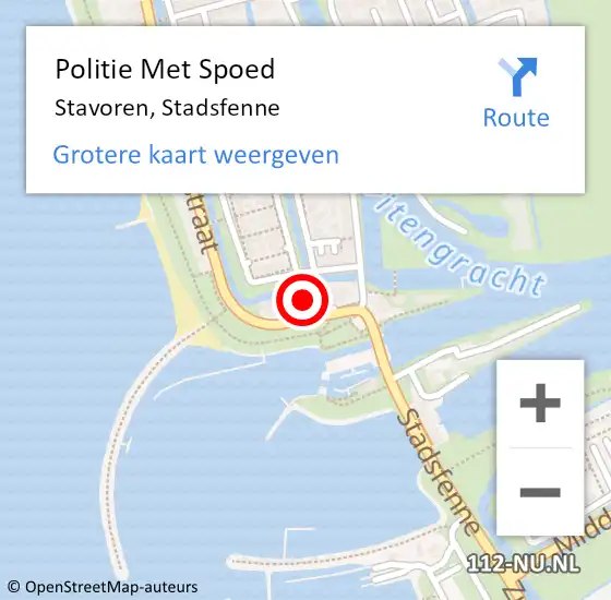 Locatie op kaart van de 112 melding: Politie Met Spoed Naar Stavoren, Stadsfenne op 11 april 2024 00:38