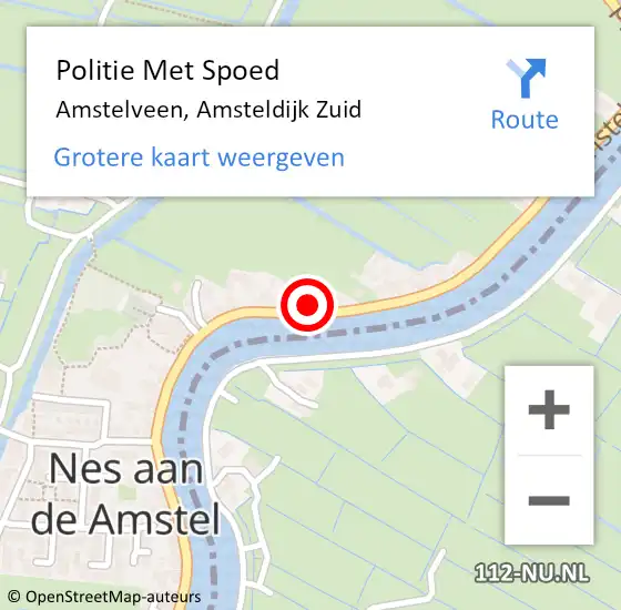 Locatie op kaart van de 112 melding: Politie Met Spoed Naar Amstelveen, Amsteldijk Zuid op 11 april 2024 02:45