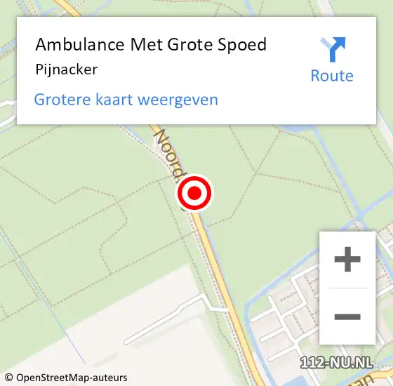 Locatie op kaart van de 112 melding: Ambulance Met Grote Spoed Naar Pijnacker op 11 april 2024 08:34