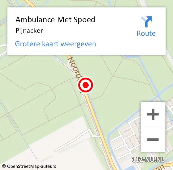 Locatie op kaart van de 112 melding: Ambulance Met Spoed Naar Pijnacker op 11 april 2024 12:03