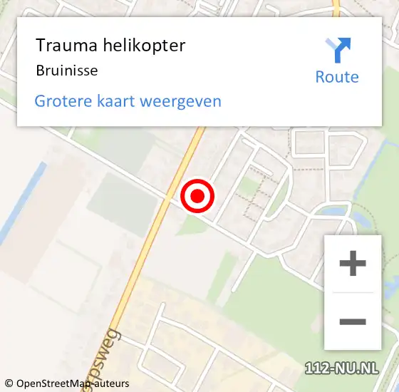 Locatie op kaart van de 112 melding: Trauma helikopter Bruinisse op 11 april 2024 14:34