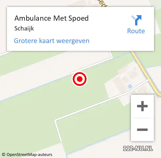 Locatie op kaart van de 112 melding: Ambulance Met Spoed Naar Schaijk op 11 april 2024 14:50