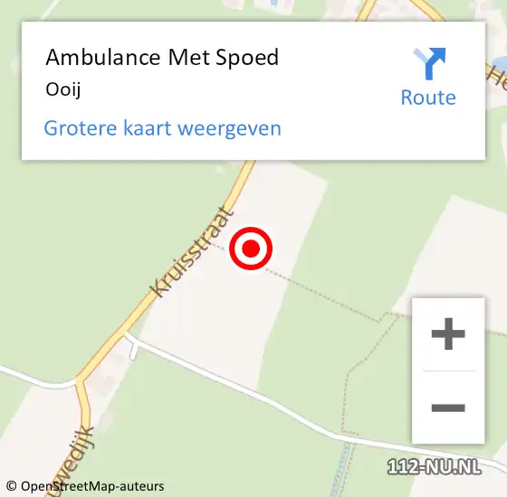 Locatie op kaart van de 112 melding: Ambulance Met Spoed Naar Ooij op 11 april 2024 20:33
