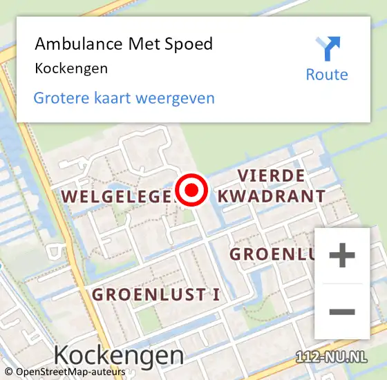 Locatie op kaart van de 112 melding: Ambulance Met Spoed Naar Kockengen op 11 april 2024 23:40