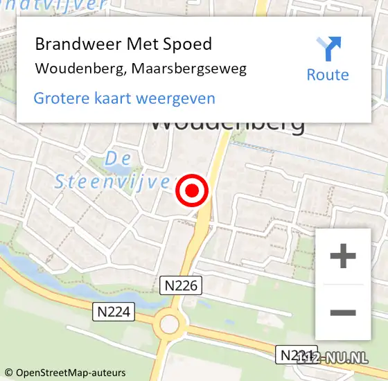 Locatie op kaart van de 112 melding: Brandweer Met Spoed Naar Woudenberg, Maarsbergseweg op 12 april 2024 04:10