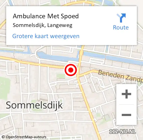Locatie op kaart van de 112 melding: Ambulance Met Spoed Naar Sommelsdijk, Langeweg op 12 april 2024 09:26