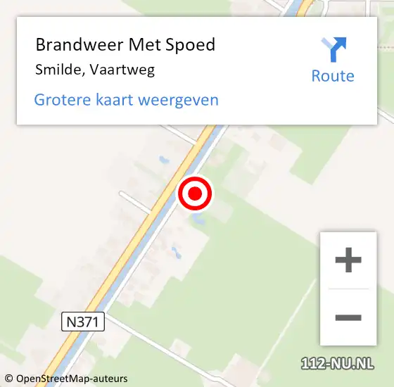 Locatie op kaart van de 112 melding: Brandweer Met Spoed Naar Smilde, Vaartweg op 12 april 2024 18:22
