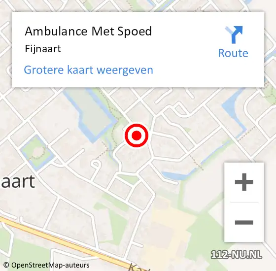 Locatie op kaart van de 112 melding: Ambulance Met Spoed Naar Fijnaart op 12 april 2024 20:25