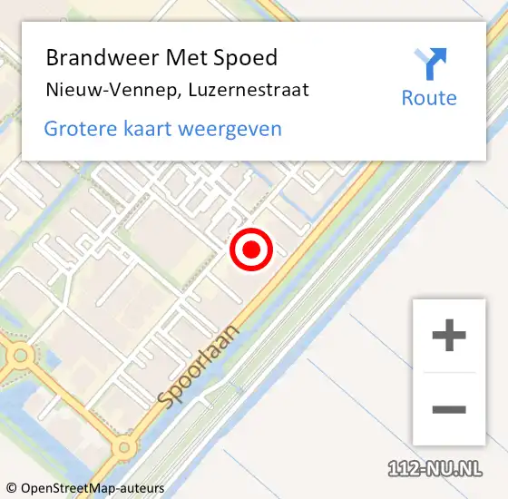 Locatie op kaart van de 112 melding: Brandweer Met Spoed Naar Nieuw-Vennep, Luzernestraat op 13 april 2024 08:45