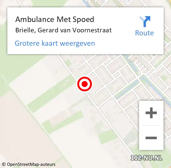 Locatie op kaart van de 112 melding: Ambulance Met Spoed Naar Brielle, Gerard van Voornestraat op 13 april 2024 10:00