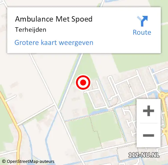 Locatie op kaart van de 112 melding: Ambulance Met Spoed Naar Terheijden op 13 april 2024 10:37