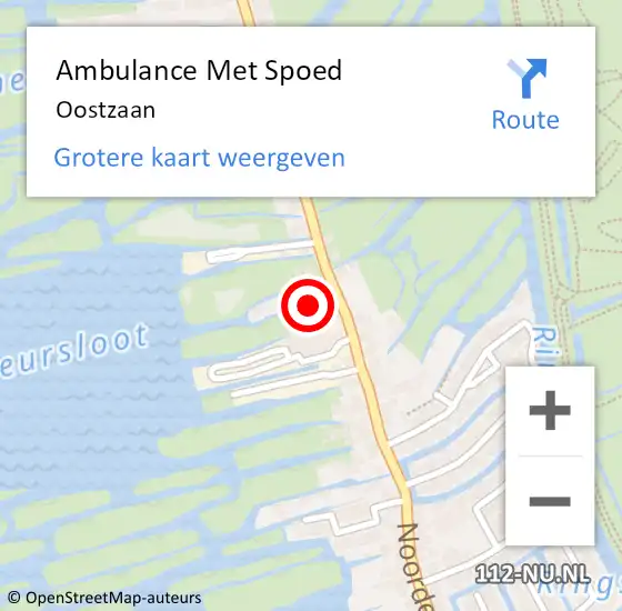 Locatie op kaart van de 112 melding: Ambulance Met Spoed Naar Oostzaan op 13 april 2024 10:48