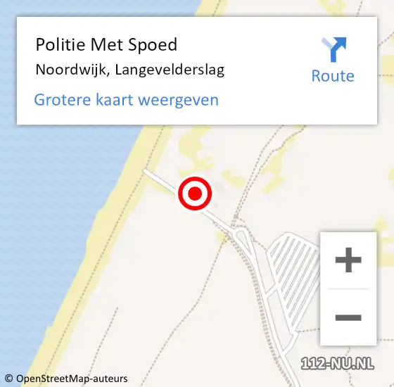 Locatie op kaart van de 112 melding: Politie Met Spoed Naar Noordwijk, Langevelderslag op 13 april 2024 15:01