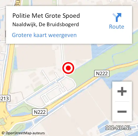 Locatie op kaart van de 112 melding: Politie Met Grote Spoed Naar Naaldwijk, De Bruidsbogerd op 13 april 2024 17:22