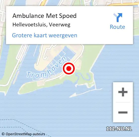 Locatie op kaart van de 112 melding: Ambulance Met Spoed Naar Hellevoetsluis, Veerweg op 13 april 2024 17:23