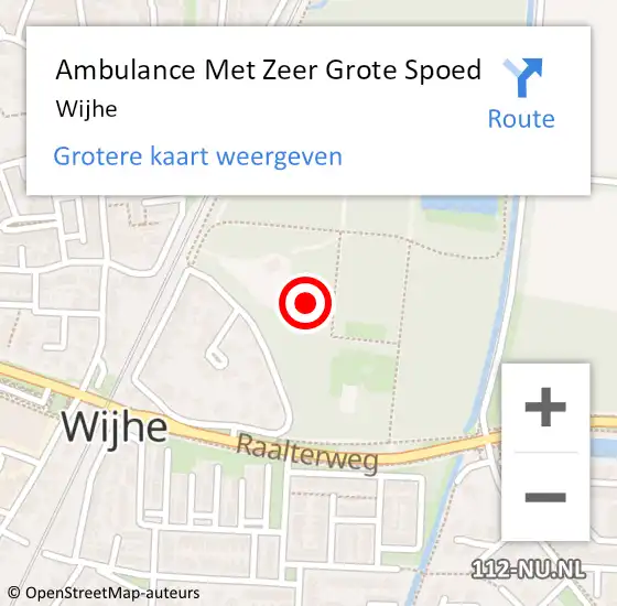 Locatie op kaart van de 112 melding: Ambulance Met Zeer Grote Spoed Naar Wijhe op 13 april 2024 18:58