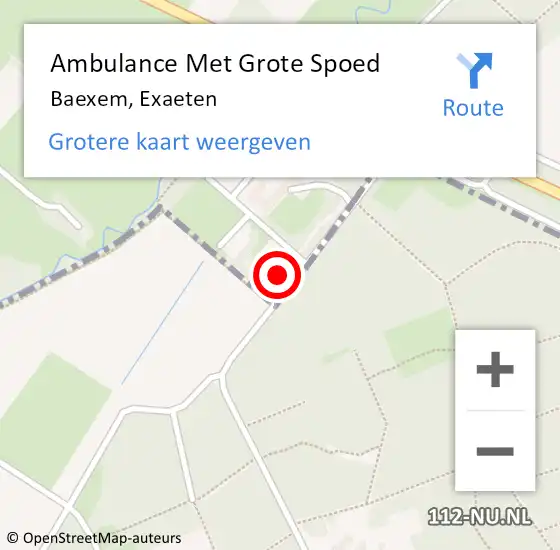 Locatie op kaart van de 112 melding: Ambulance Met Grote Spoed Naar Baexem, Exaeten op 13 april 2024 19:54